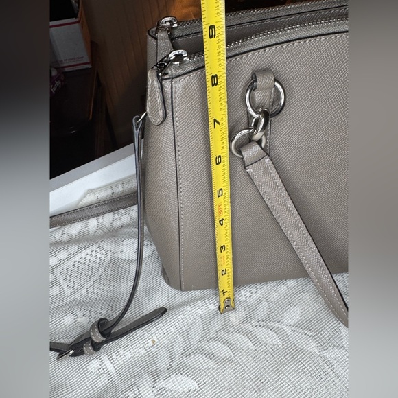 Coach Mini Christie Carryall 2-Way Bag Dark Gray Detachable Crossbody Strap - Picture 13 of 14